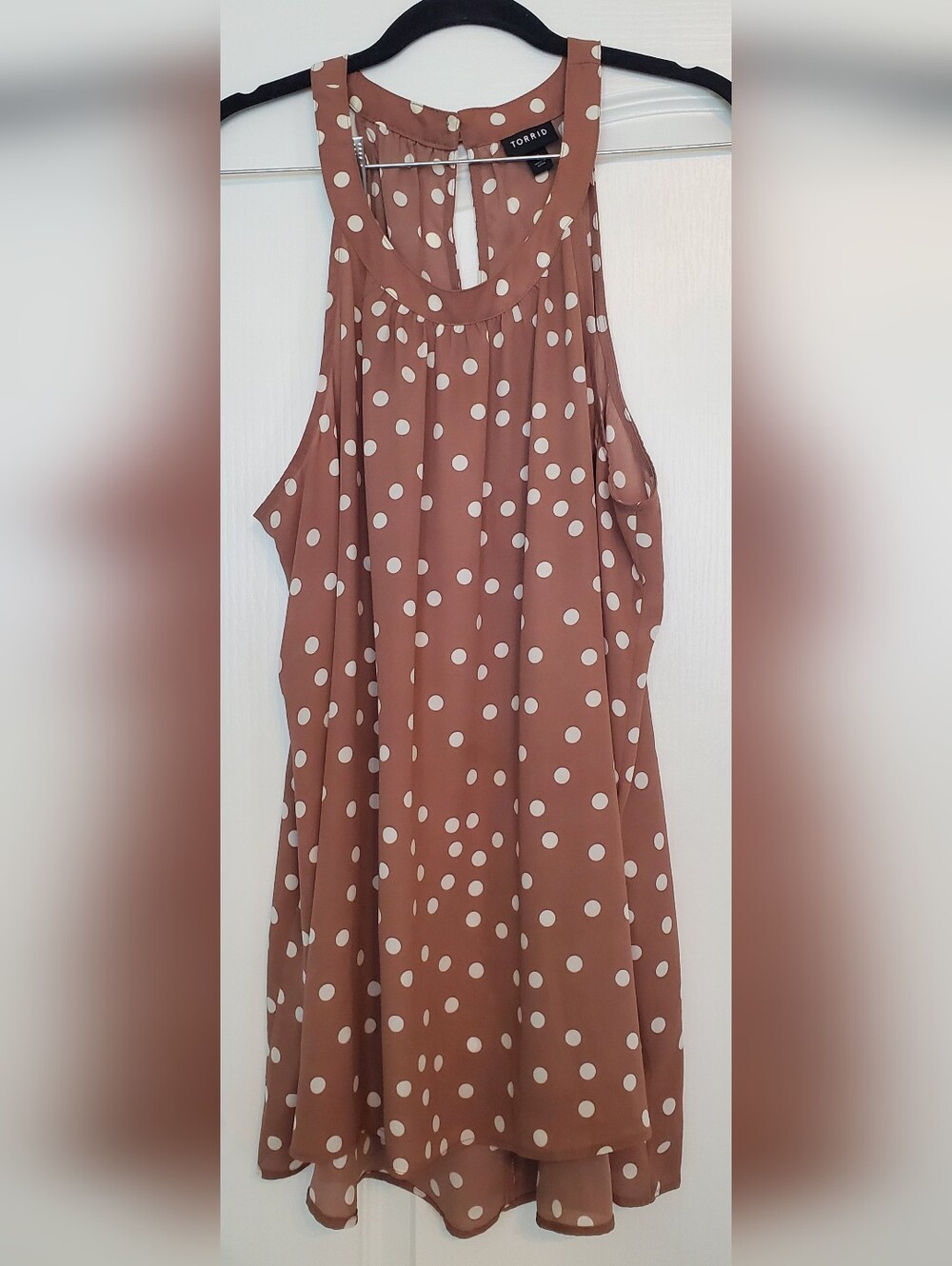 Torrid Polka Dot Keyhole Swing Tunic Size 0
